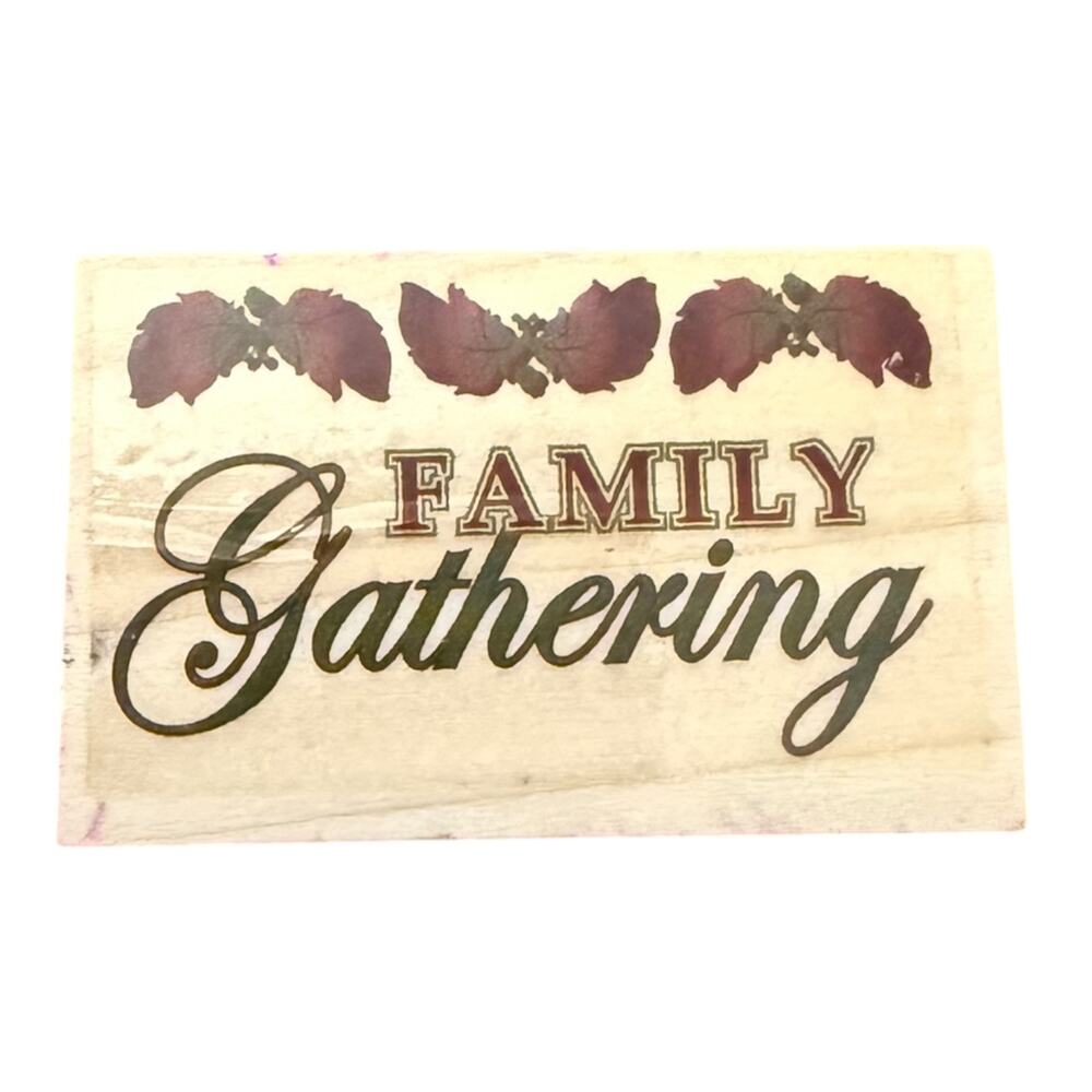 Family Gathering Holiday Rubber Stamp